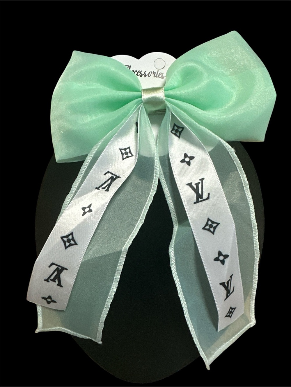 NWT! Fashion Mint Green Satin Bow Hair Clip
